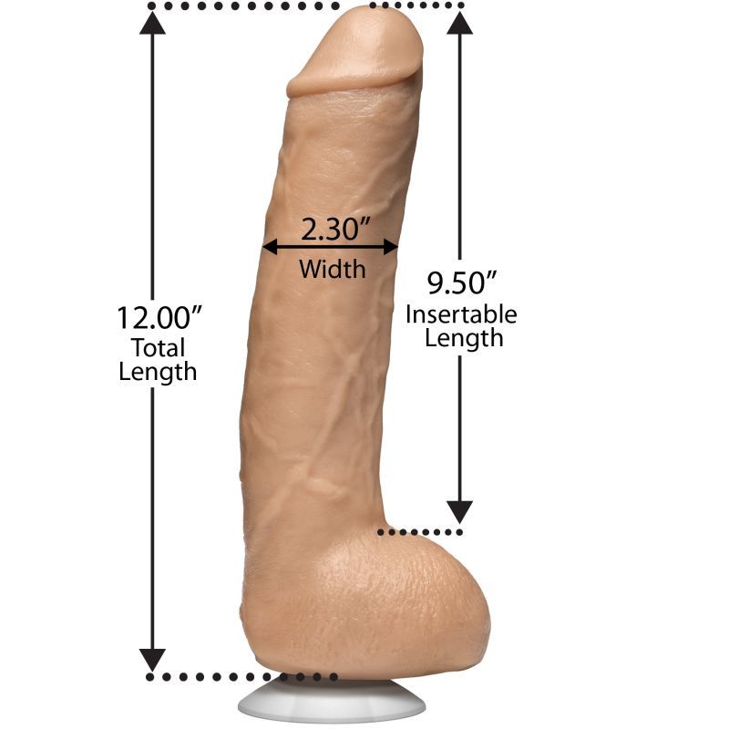 John Holmes Realistic Cock 9.5 Inch with Removable Vac-U-Lock Suction Cup – Dildo
