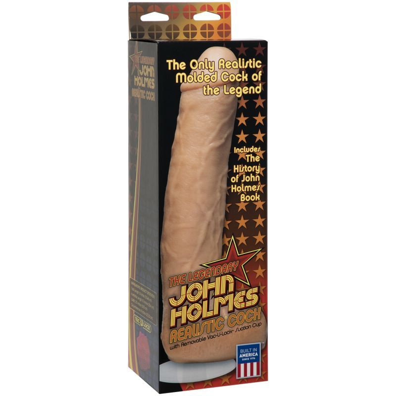 John Holmes Realistic Cock 9.5 Inch with Removable Vac-U-Lock Suction Cup – Dildo