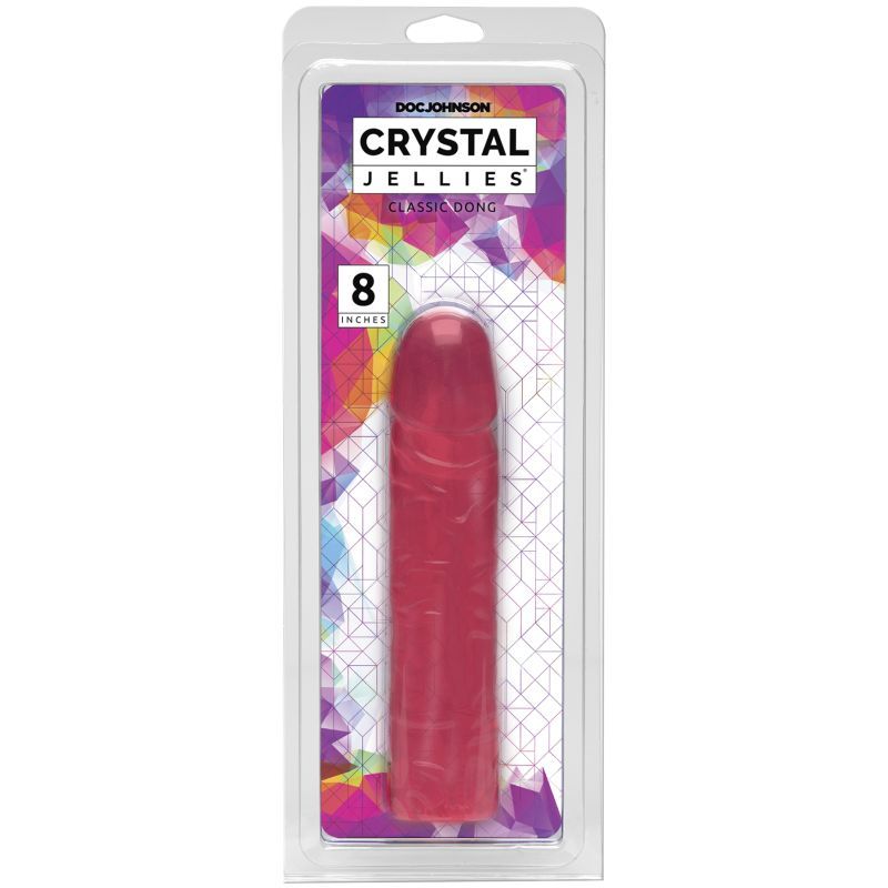 Doc Johnson Crystal Jellies Classic 8 Inch Soft Flexible Dong