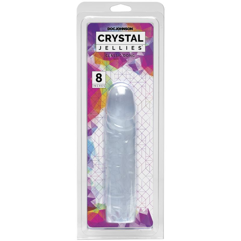 Doc Johnson Crystal Jellies 8 Inch Clear Dong – Soft Flexible Dong 8 Inch Length
