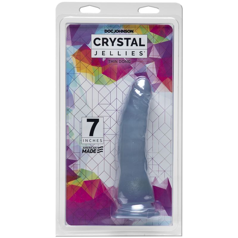 7 In Thin Dong Clear - Slim Tapered Design with Suction Cup