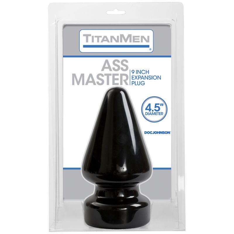 Ass Master Butt Plug 9 Inch Length 4.5 Inch Diameter Black