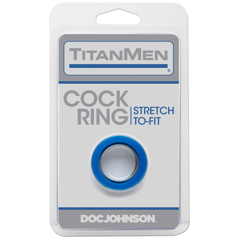 TitanMen Cock Ring Blue Stretch to Fit