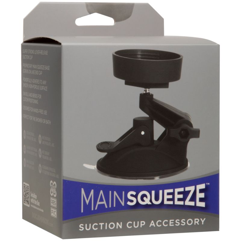 Main Squeeze Suction Cup Accessory (Black) – Hands-Free Accessory for Strokers