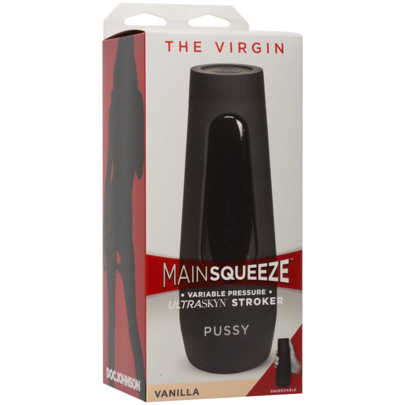 The Virgin – Hard Case Masturbator with Squeezable Grip and Suction Control