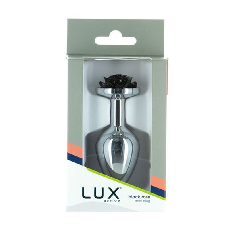 Black Rose 3 Inch Metal Butt Plug