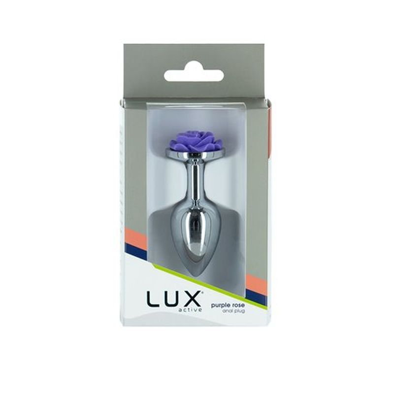 Purple Rose 3 Inch Metal Butt Plug