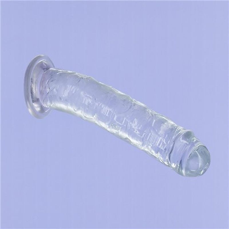 Crystal Dildo Straight 9 Inch Clear Transparent