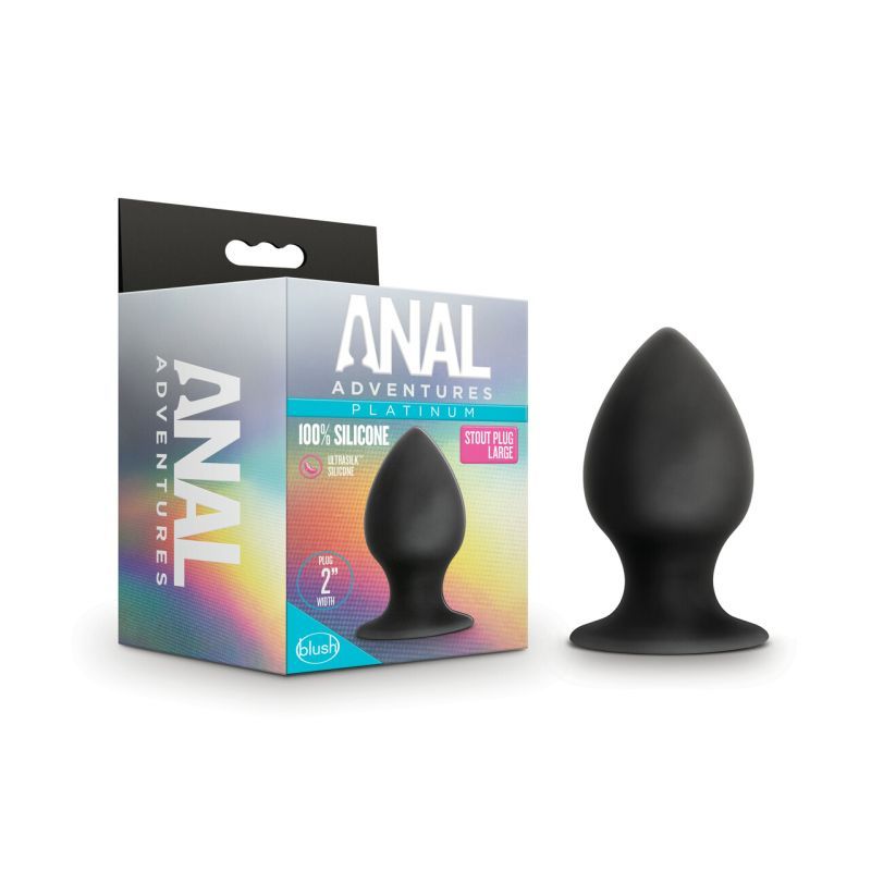 Anal Adventures Platinum Silicone Anal Stout Plug 3.75 Inch Large