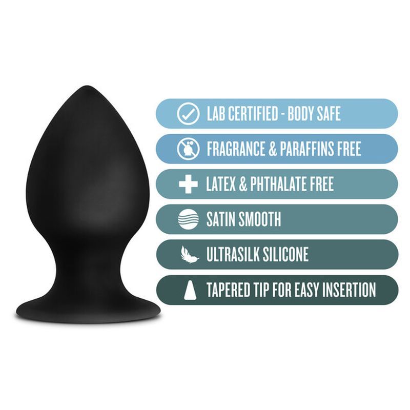 Anal Adventures Platinum Silicone Anal Stout Plug 3.75 Inch Large