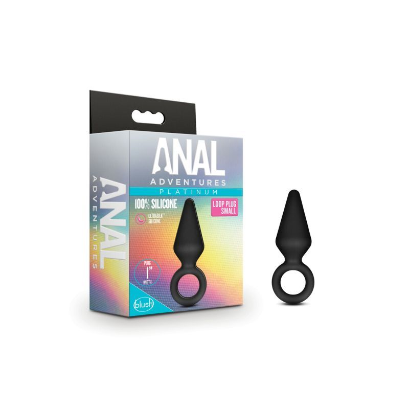 Anal Adventures Platinum Silicone Anal Loop Plug Small – Silicone Butt Plug