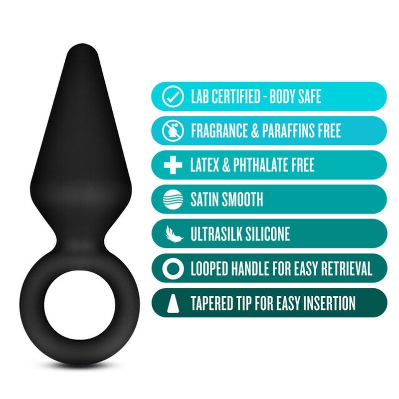 Anal Adventures Platinum Silicone Anal Loop Plug Small – Silicone Butt Plug