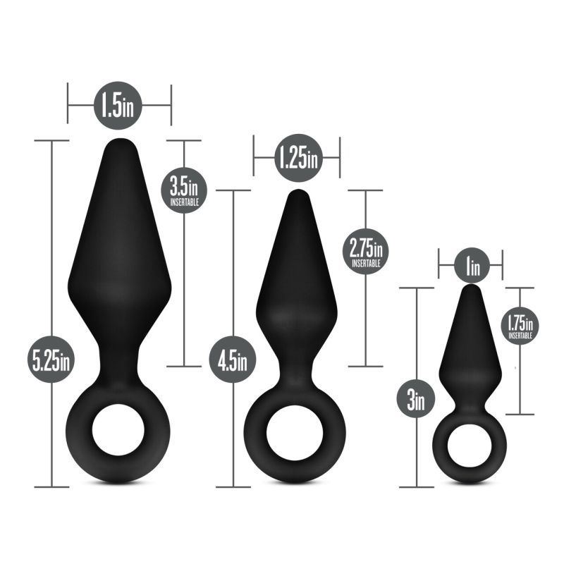 Anal Adventures Platinum Silicone Loop Anal Plug Kit