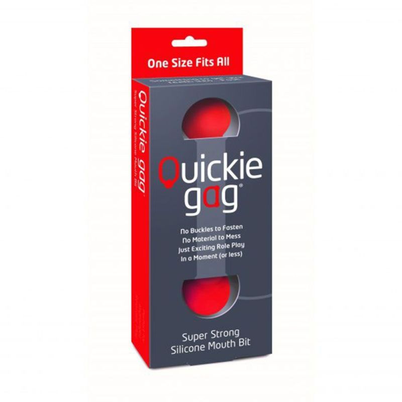 Quickie Gag Mouth Bit Red - One Size Fits Most