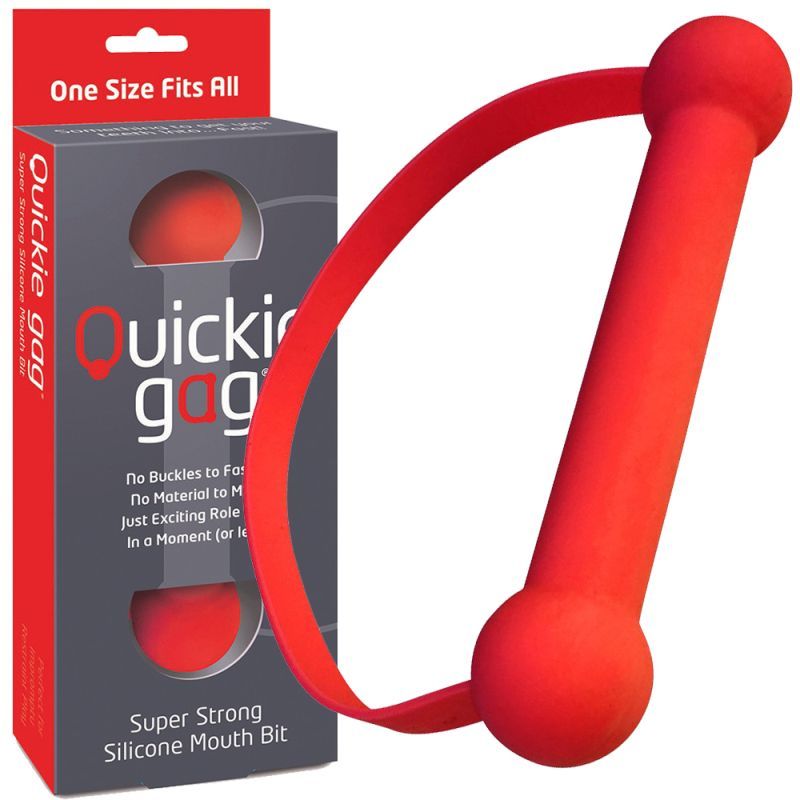 Quickie Gag Mouth Bit Red - One Size Fits Most