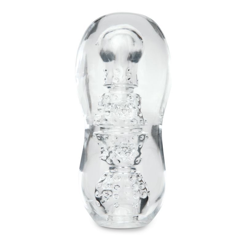 Zolo Gripz Dotted Clear – Squeezable Stroker