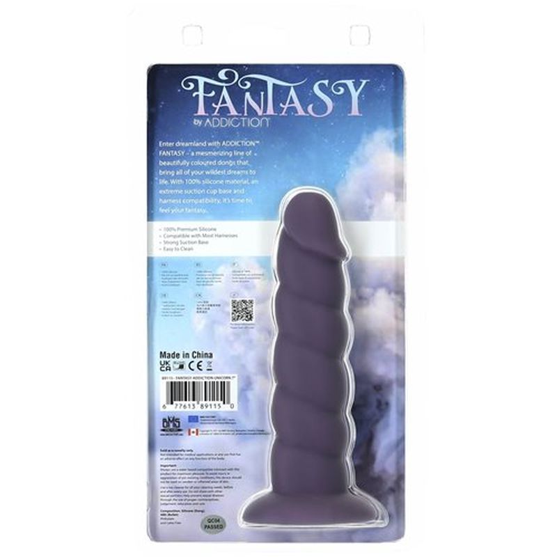 Unicorn Dildo 7 Inch Purple Silicone