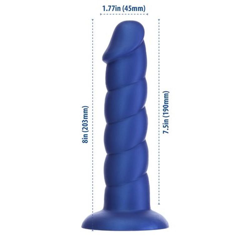Addiction Fantasy Unicorn Dildo Blue (8 Inch) – Smooth 8 Inch Dildo