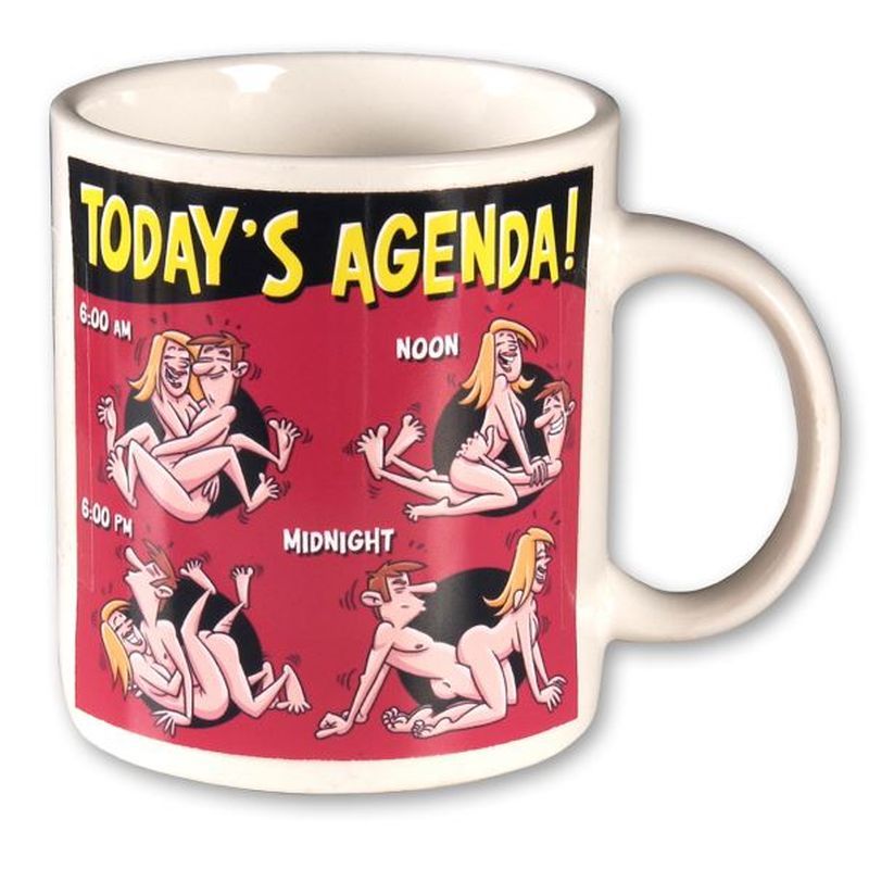 Todays Agenda - Novelty Coffee Mug 11oz Fun Cup