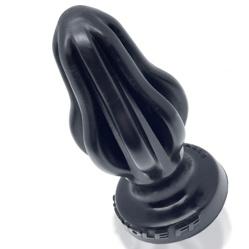 Airhole-1 Finned Buttplug Black - Unique Finned Design, 104 mm Height