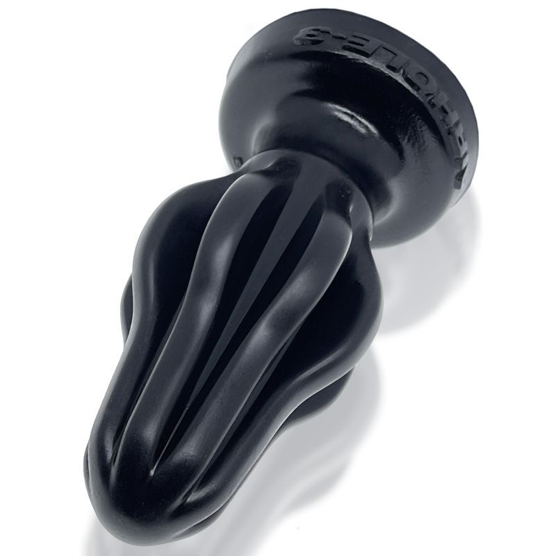 Airhole-1 Finned Buttplug Black - Unique Finned Design, 104 mm Height