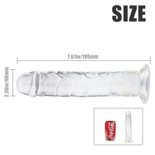 Lester 7.5" Dong Clear with Suction Base