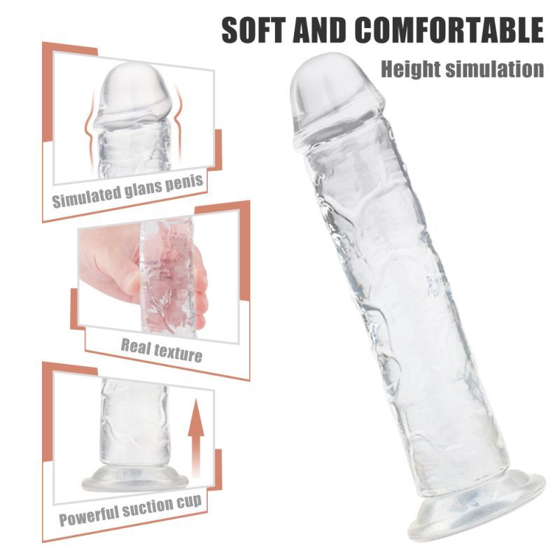 Lester 7.5" Dong Clear with Suction Base
