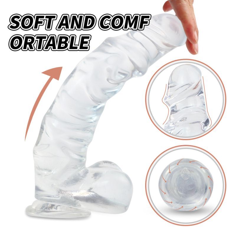 Kennard Dong w Balls Clear L 25cm Long with Suction Base