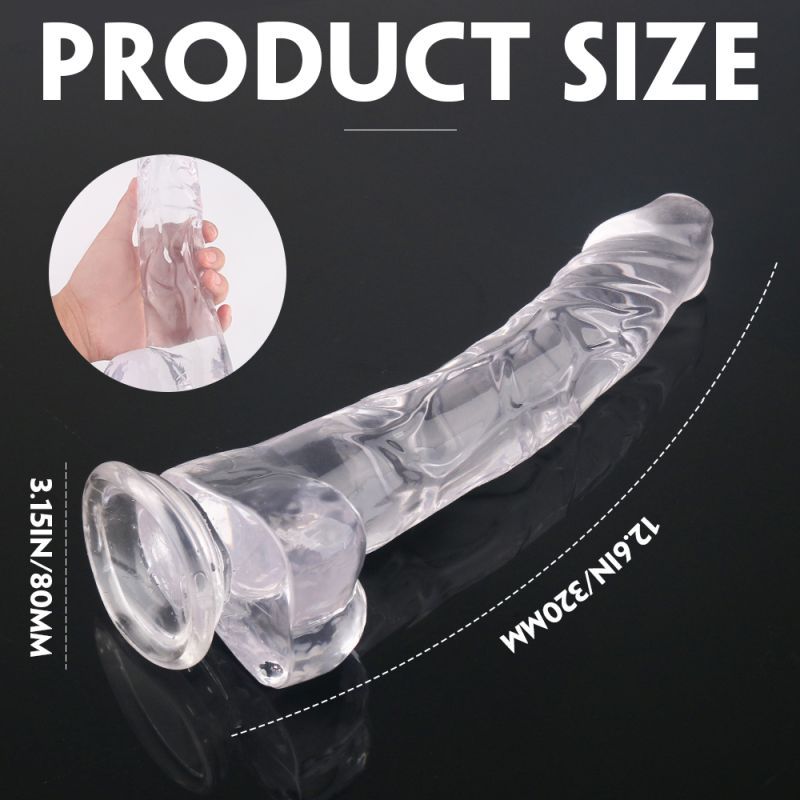 King Kong Dong with Balls Black XL – 32cm Long x 8cm Diameter Soft Realistic Dong