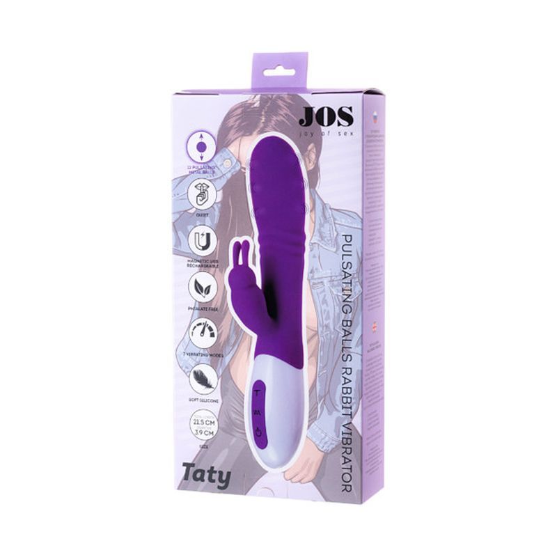 JOS Taty Pulsating Rabbit Vibrator 11cm x 3.9cm Silicone