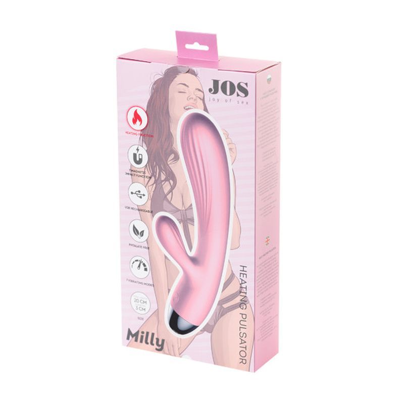 JOS Milly Heating Vibrator 20cm with 7 Vibrating Modes