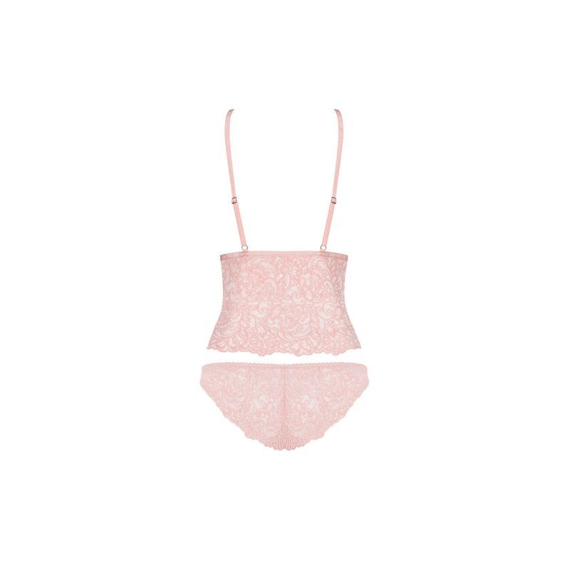 Delicanta Pink Lace Top and Panties Set for Sensual Comfort