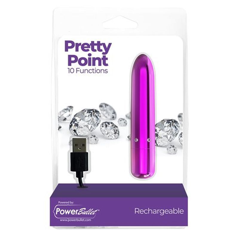 Pretty Point 4in Power Bullet Purple Vibrator for Pleasure