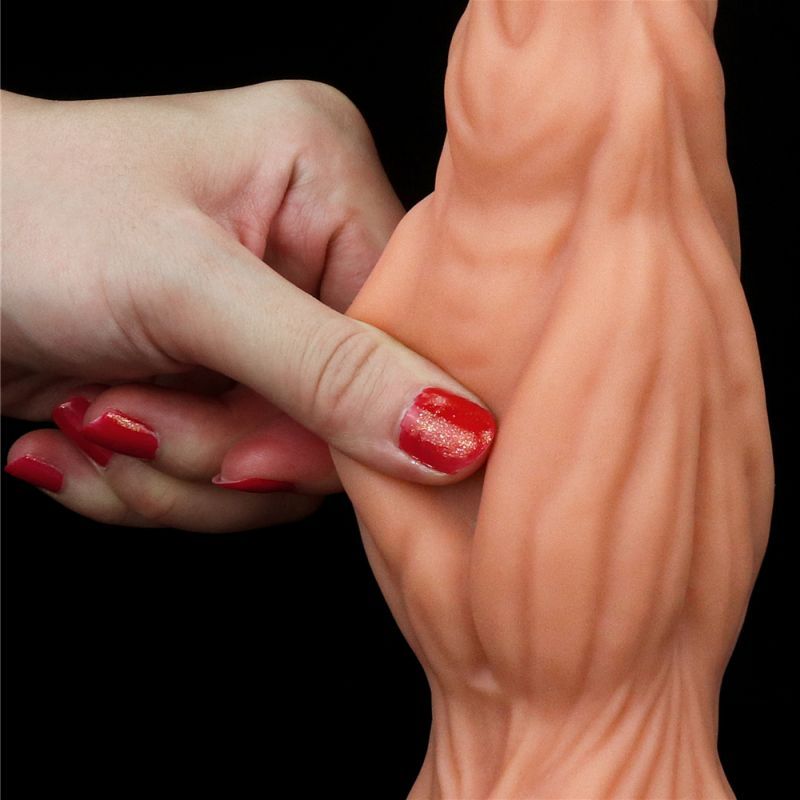 Nature Cock 9.5 Inch Dual Layer Alien Silicone Dildo