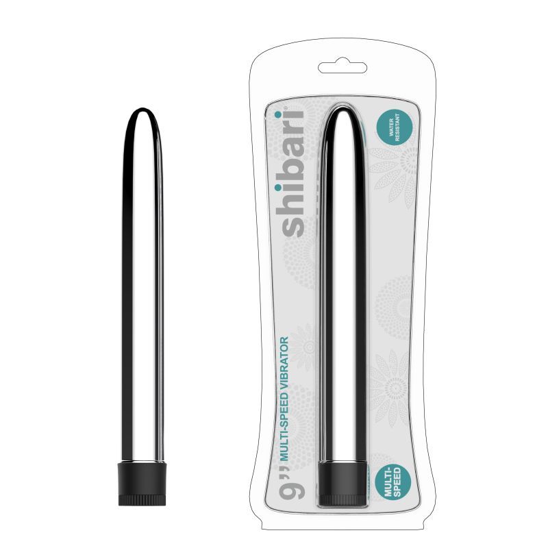 Shibari Multi Speed Vibrator 9 Inch Silver