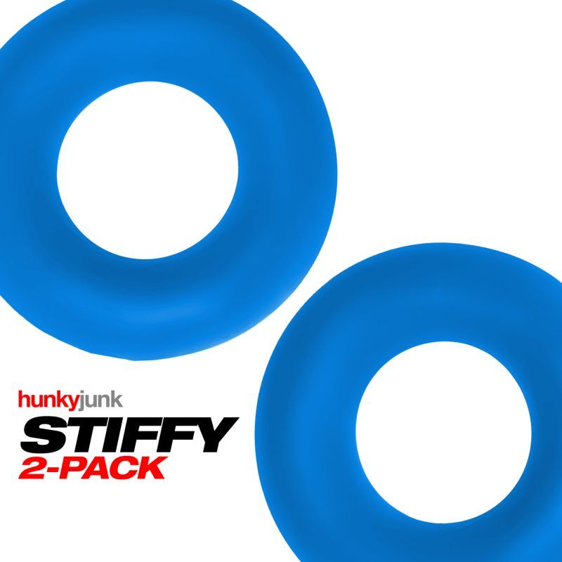 Stiffy 2 Piece Bulge Cockrings by HunkyJunk in Teal Ice