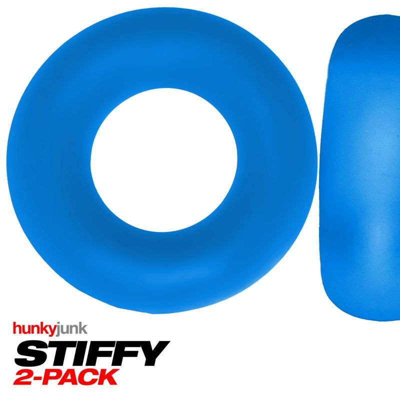 Stiffy 2 Piece Bulge Cockrings by HunkyJunk in Teal Ice