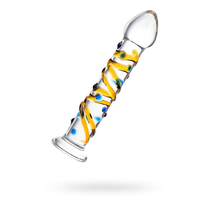 Sexus Glass Dildo Yellow 17.2 Centimeters Body Safe