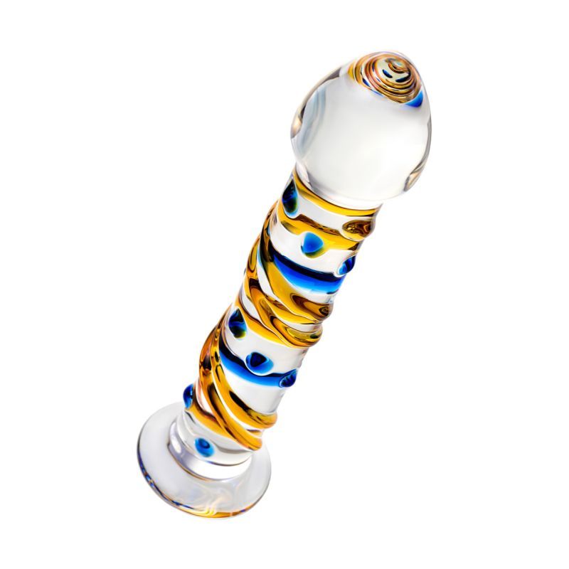 Sexus Glass Dildo Yellow 17.2 Centimeters Body Safe