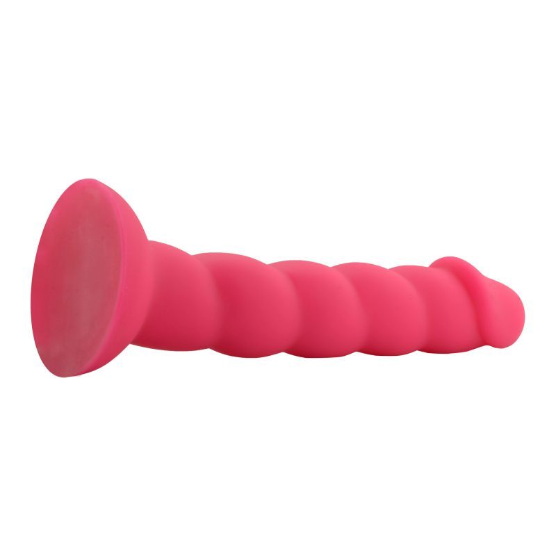 Spiral Pink Dildo for Enhanced Stimulation 19cm insertable
