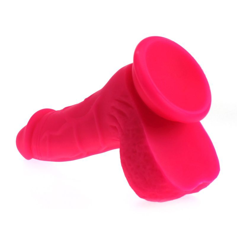 Pedro Thick Realistic Cock with Balls Pink Silicone 6" Dildo
