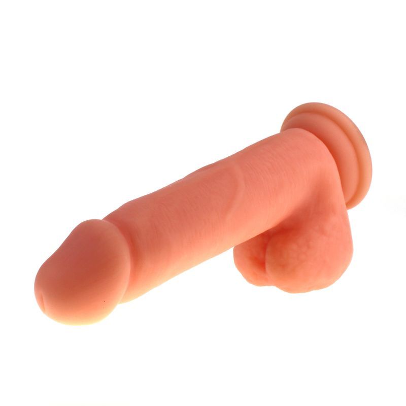 Thick Realistic Cock with Balls Flesh Silicone 16cm Dildo