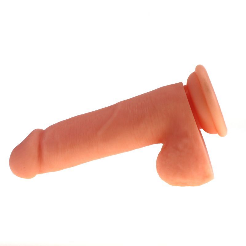 Thick Realistic Cock with Balls Flesh Silicone 16cm Dildo