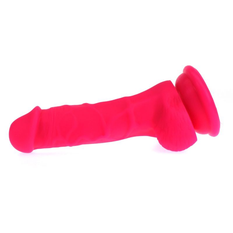 Realistic 13cm Insertable Dildo with Veined Shaft and Balls in Pink