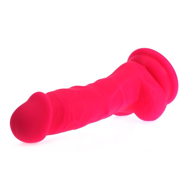 Realistic 13cm Insertable Dildo with Veined Shaft and Balls in Pink