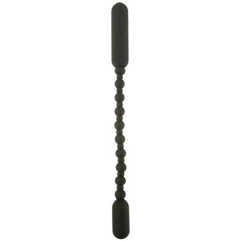 Booty Beads Black - Flexible Vibrating Anal Toy