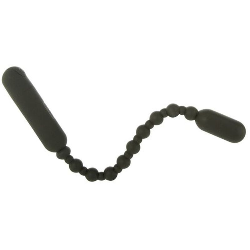 Booty Beads Black - Flexible Vibrating Anal Toy