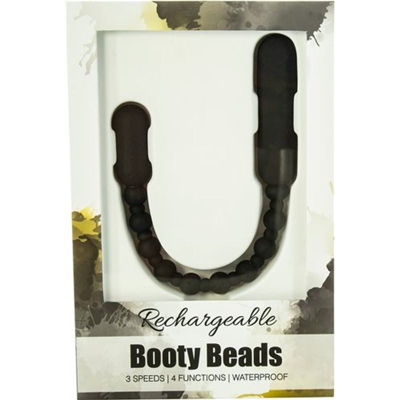 Booty Beads Black - Flexible Vibrating Anal Toy