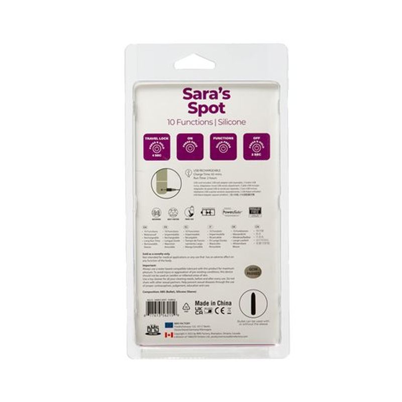 Power Bullet Sara’s Spot Vibrator Purple for G-Spot Pleasure