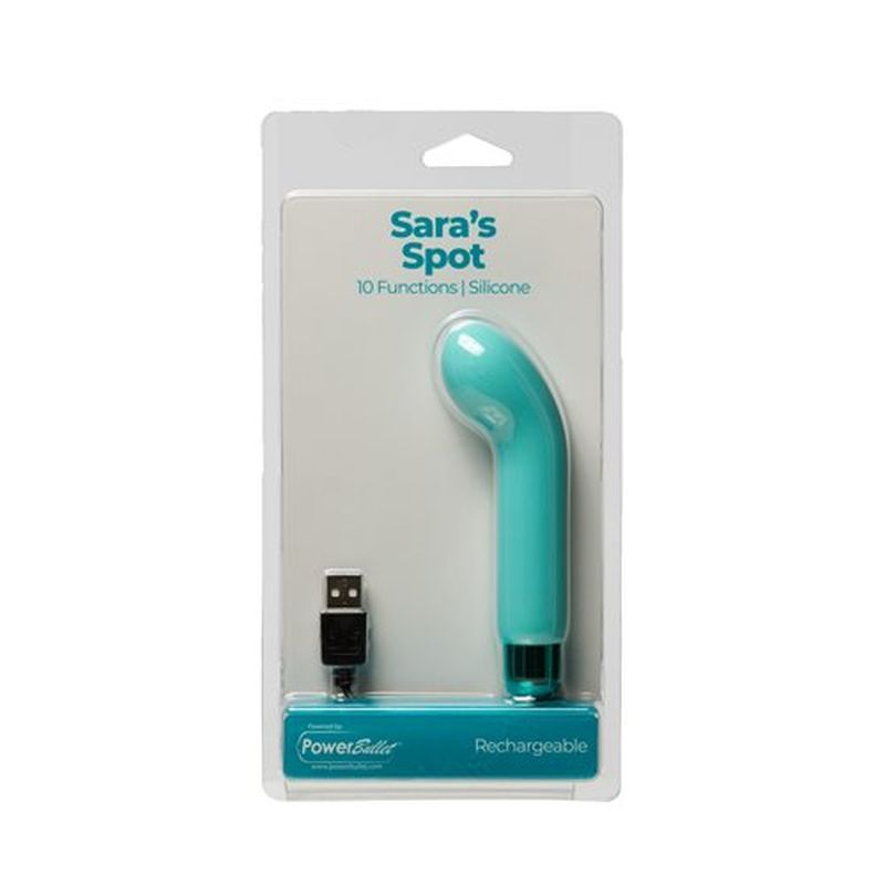 Power Bullet Sara’s Spot Vibrator Teal for G-Spot Pleasure
